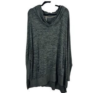 Melissa McCarthy Seven7 Long Sleeve Gray Tunic with Front Pockets Size 3X